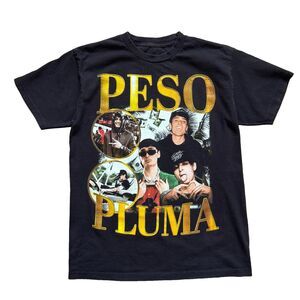 Peso Pluma Shirt Mens Size M Black Graphic Tee Playery Tees